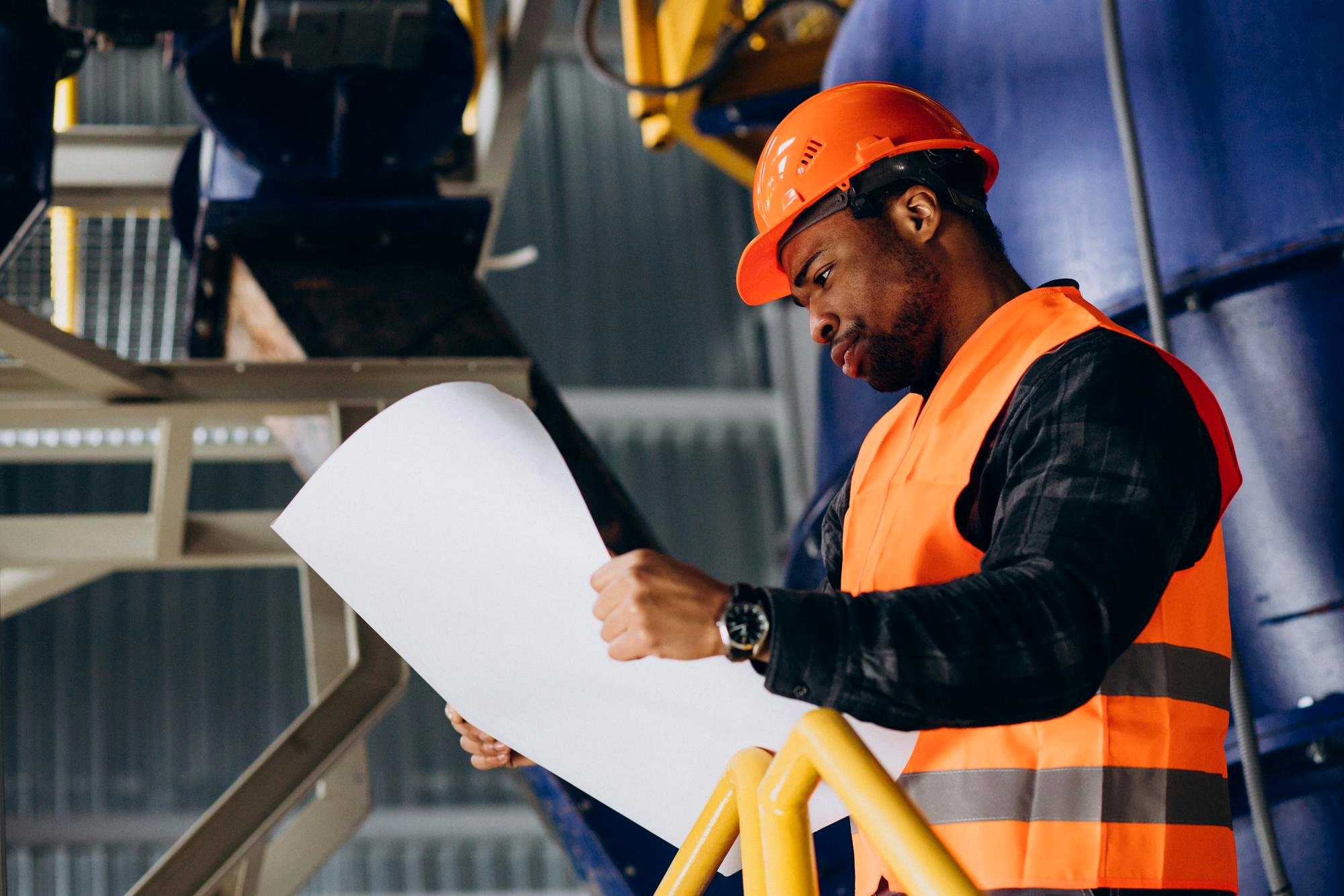 Construction professionals on site