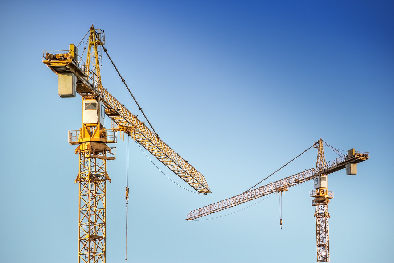 Construction professionals reviewing plans